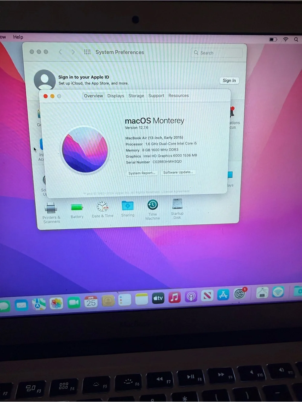 Apple MacBook AIR MAC OS MONTEREY